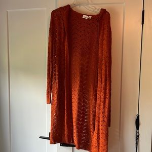 Cato Orange Hooded Cardigon